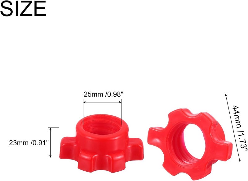 uxcell Dumbbell Bar Nut Barbell Screw, Spin-Lock Collars Screw Hex Fixing Nuts for Weight Training Fitness Exercise - Image 2